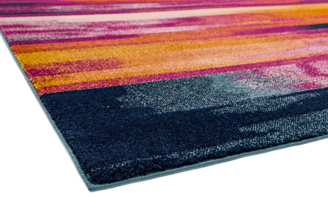 multicolour striped rug