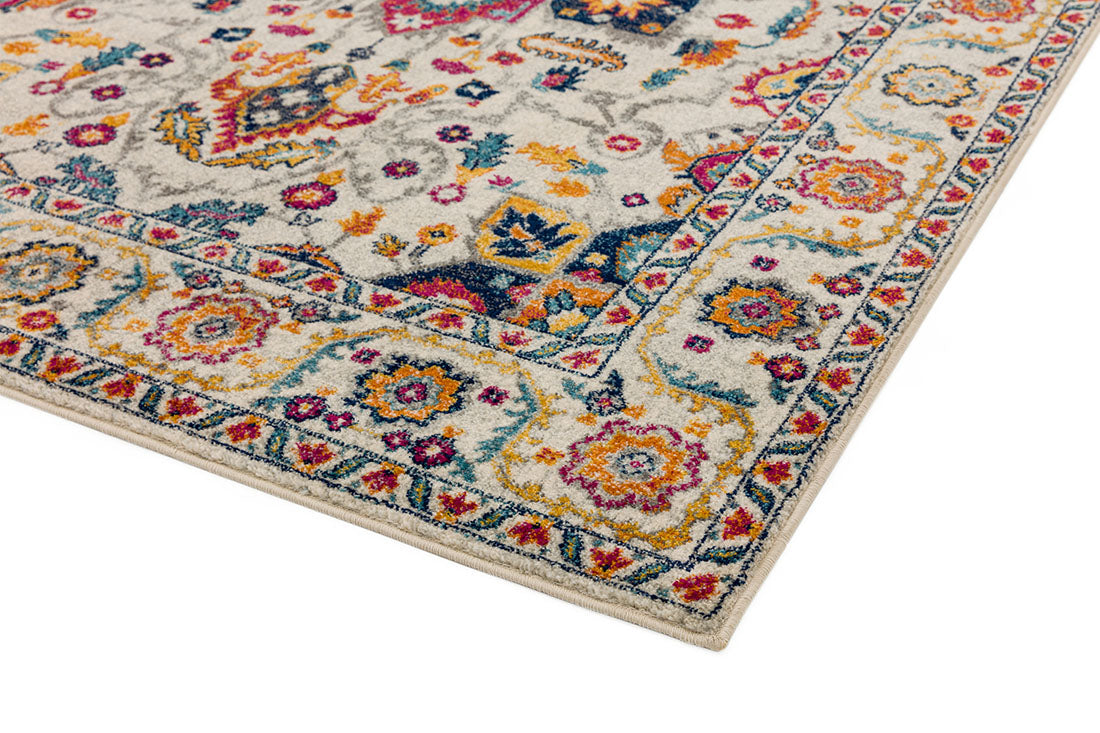 multicolour rug with an oriental design
