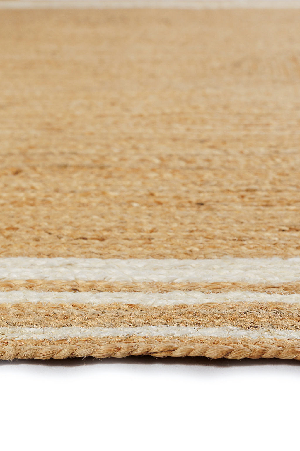 jute rug with cream border