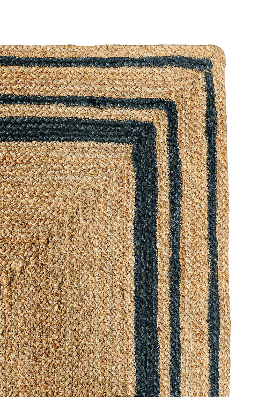 jute rug with black border