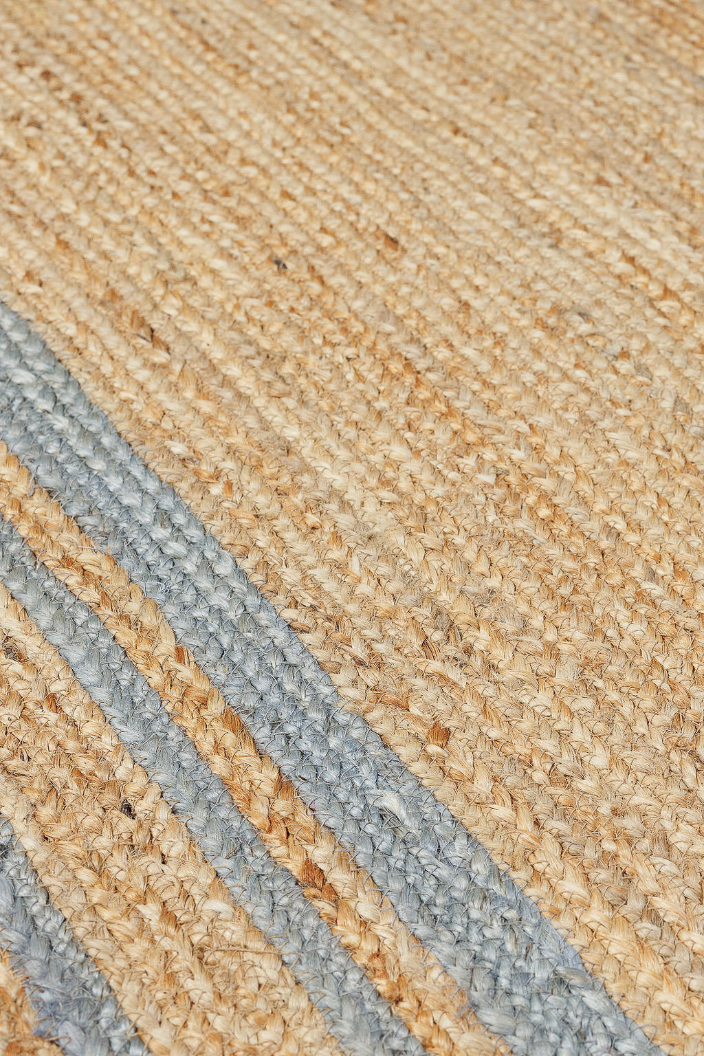 Jute Rug with Blue Border