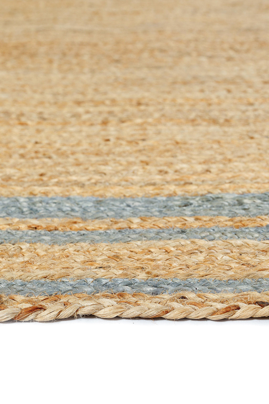 Jute Rug with Blue Border