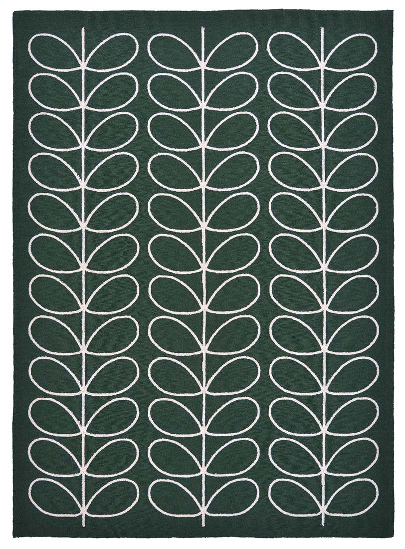 green indoor/outdoor rug with allover floral print
