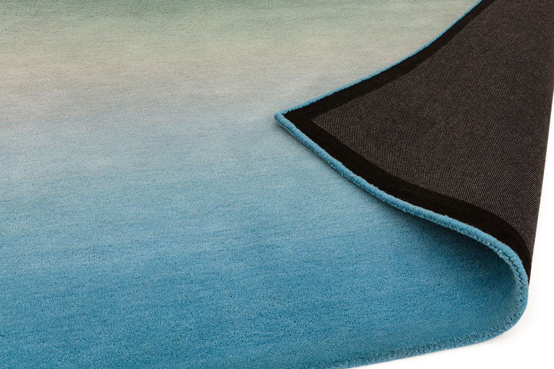 ombre blue and black rug