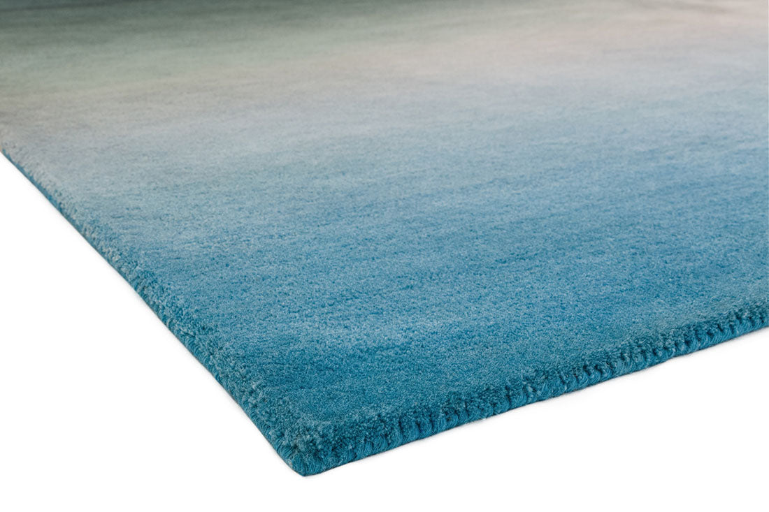 ombre blue and black rug