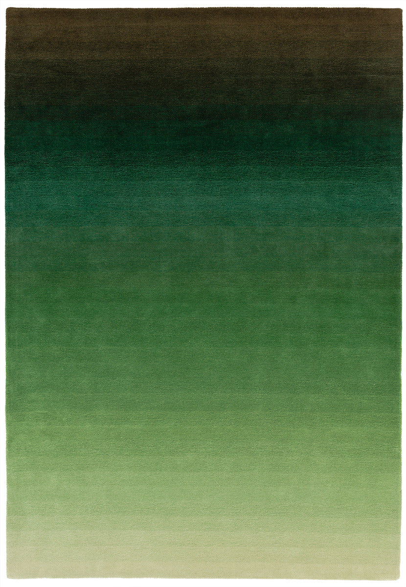 ombre green and black rug