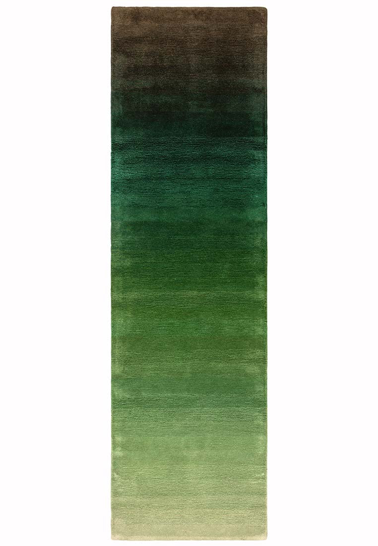 ombre green and black runner