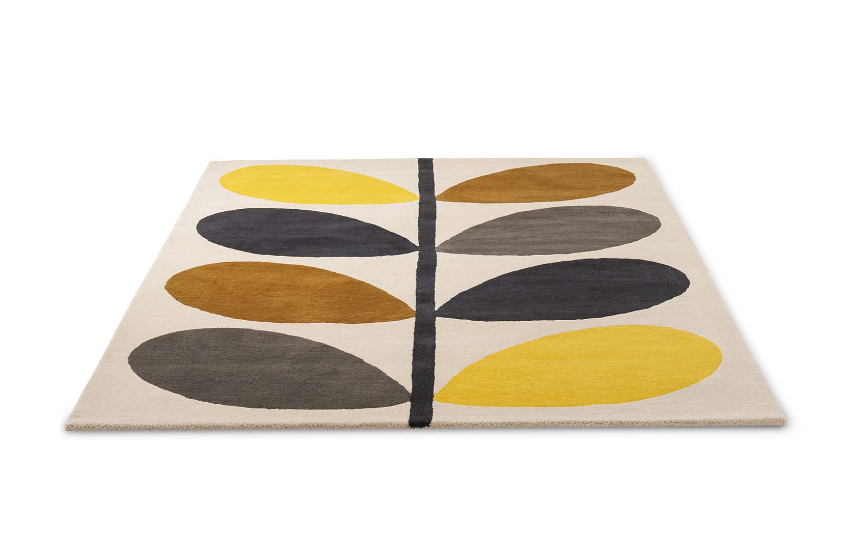 multicolour wool rug with oversized floral pattern
