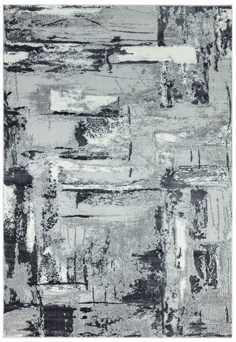 abstract grey rug