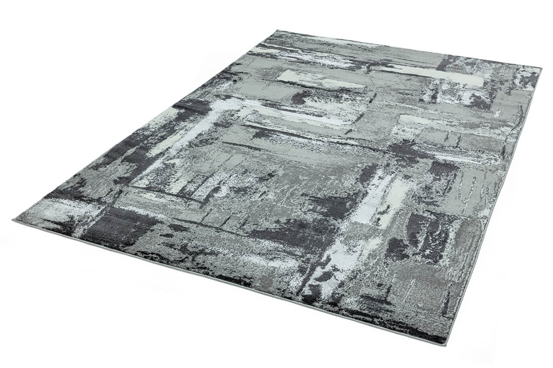 abstract grey rug