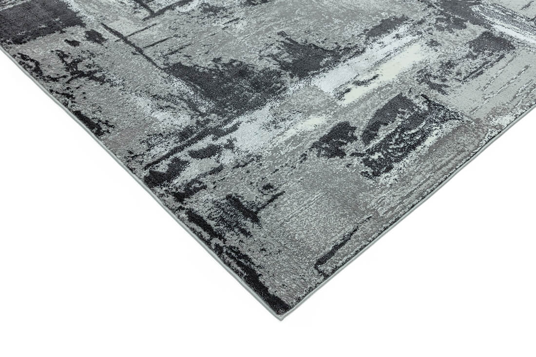 abstract grey rug