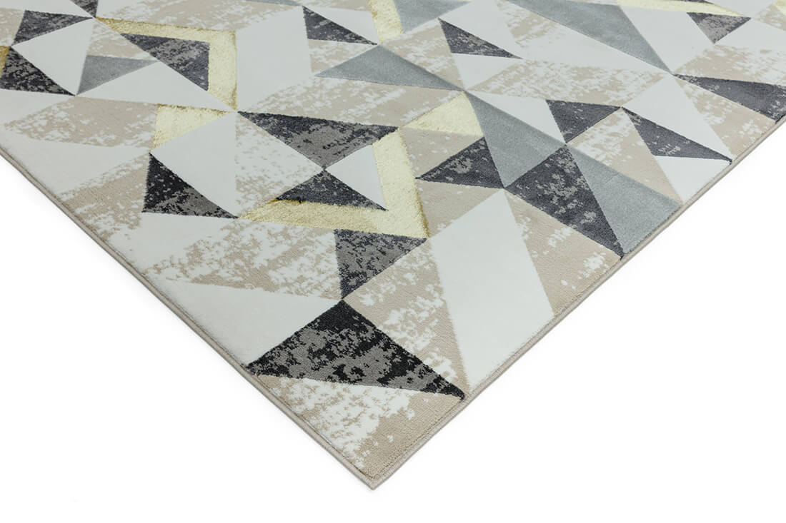 geometric grey rug