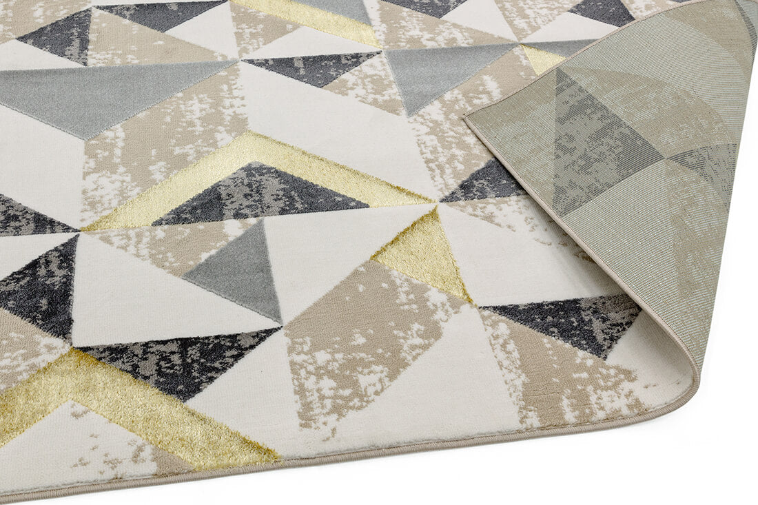 geometric grey rug