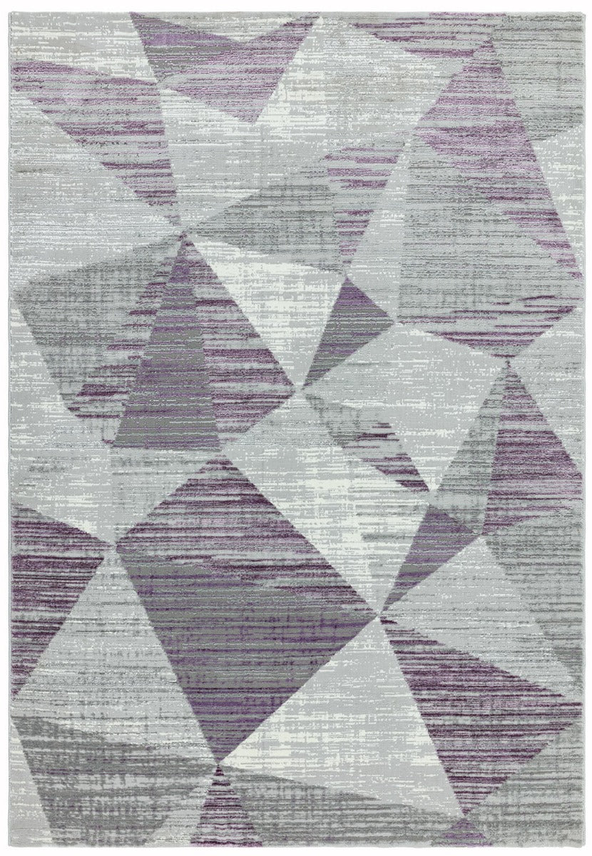 purple geomteric rug