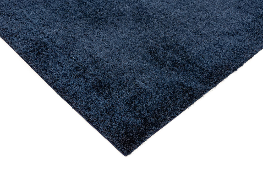 navy shaggy rug