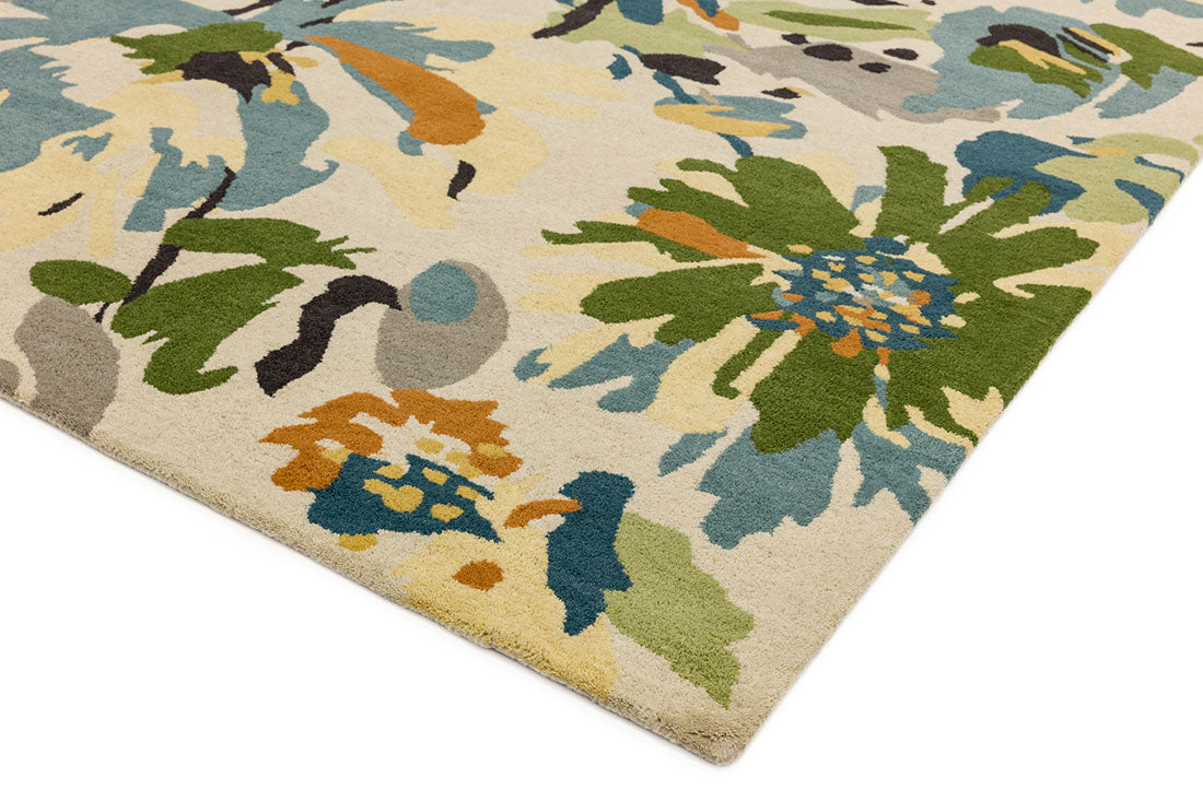 multicolour floral rug