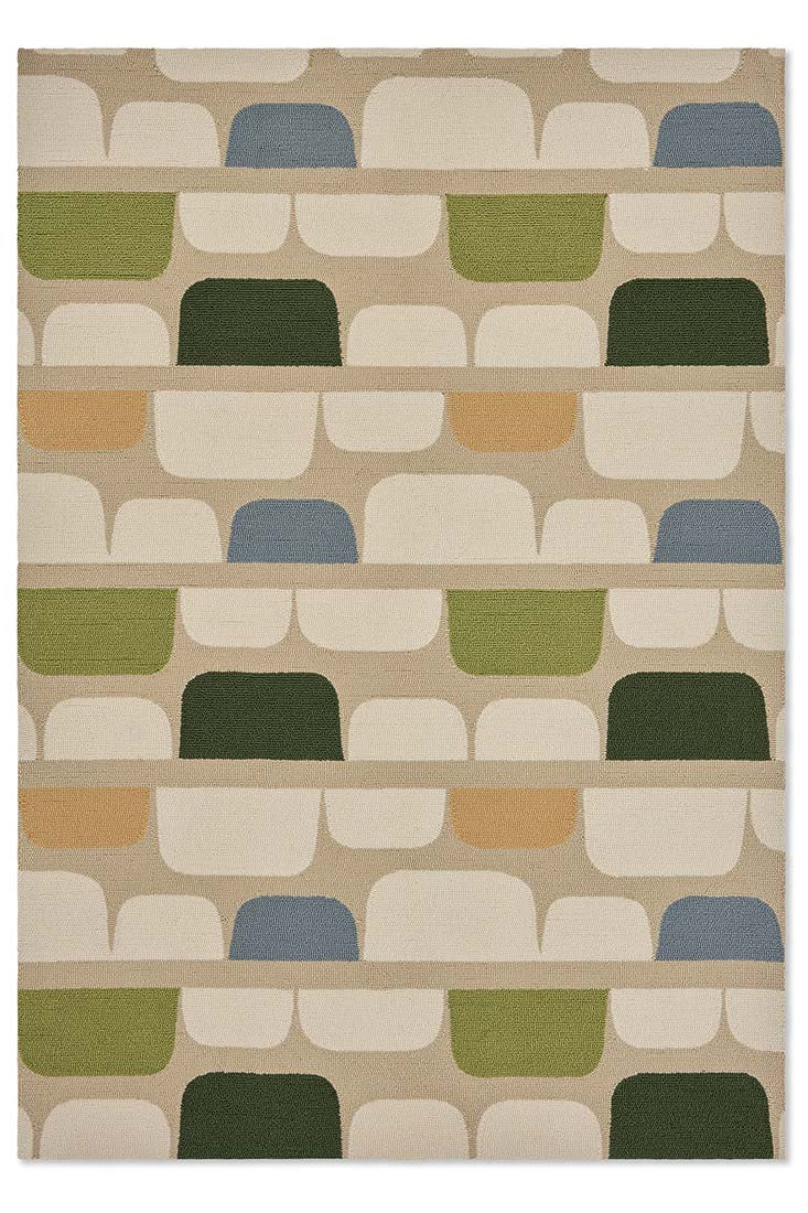 multicolour geometric indoor/outdoor area rug
