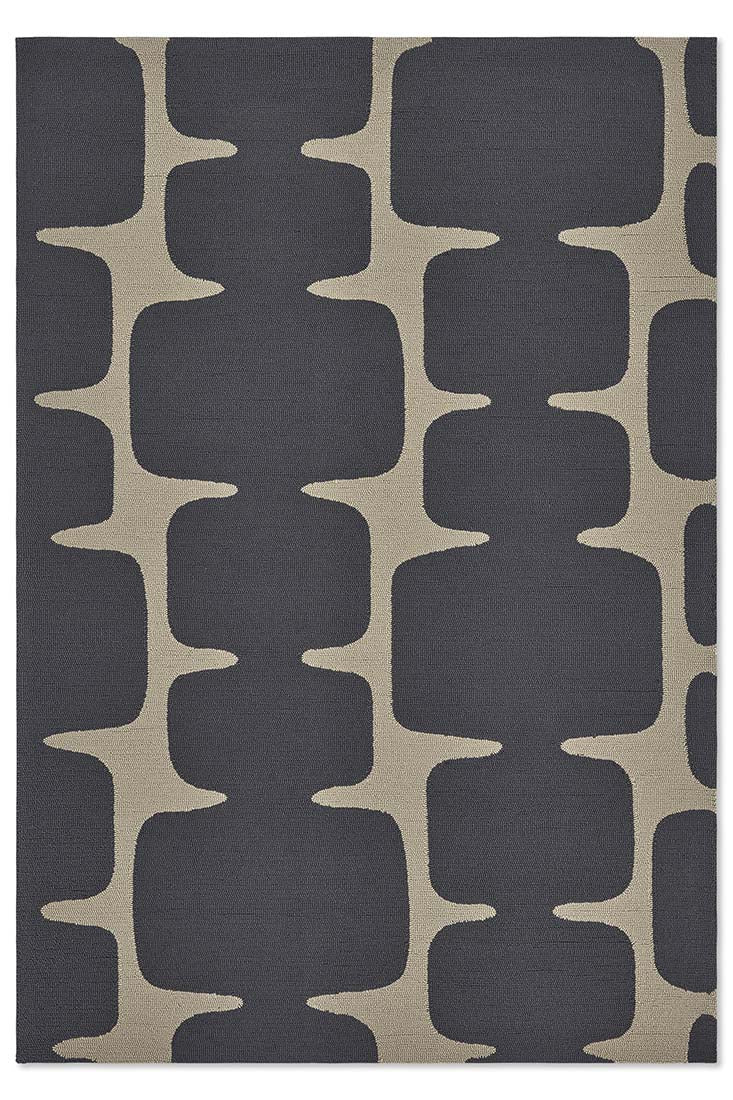 geometric cream and grey indoor/outdoor area rug
