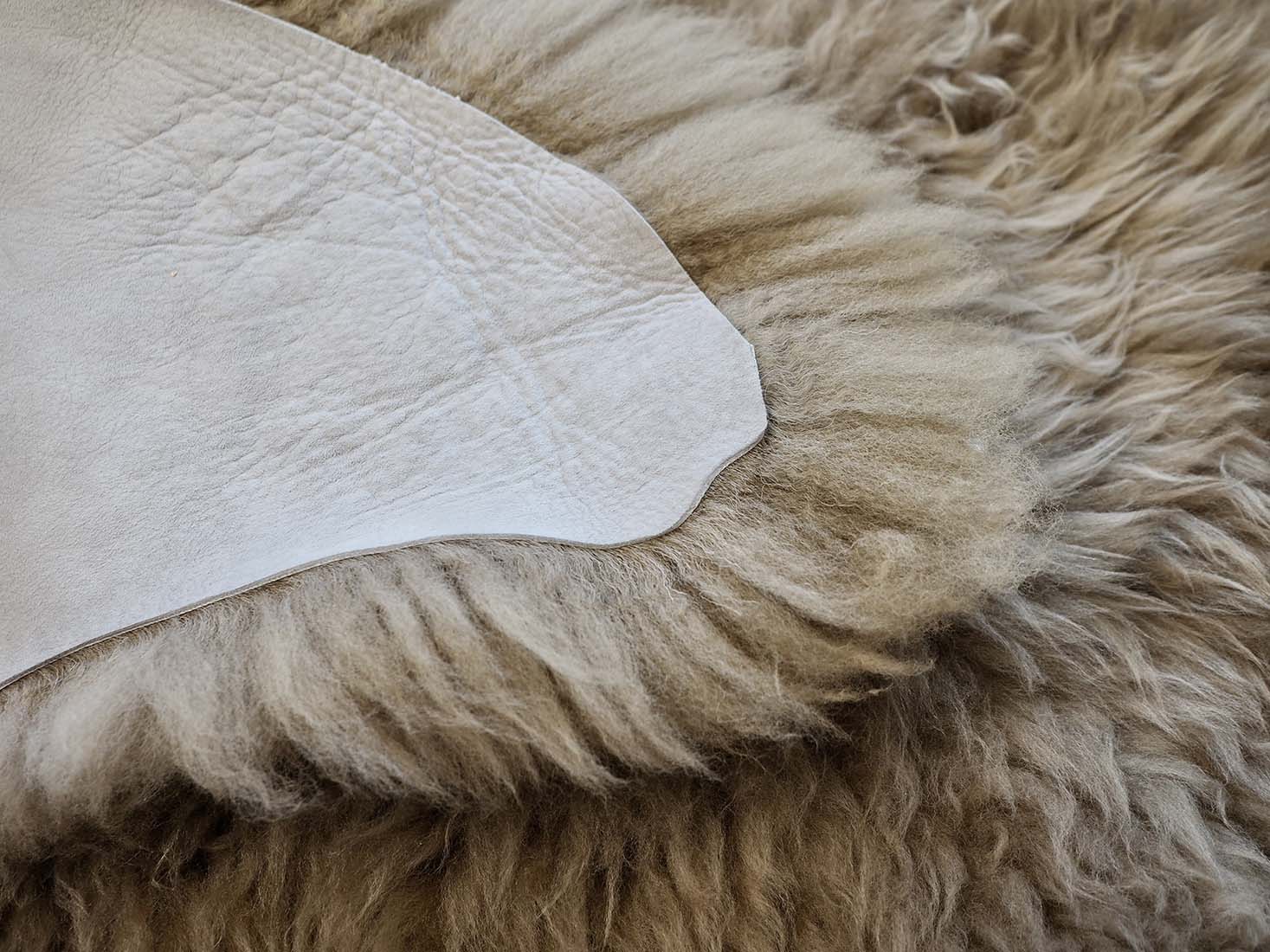 Irish beige sheepskin rug
