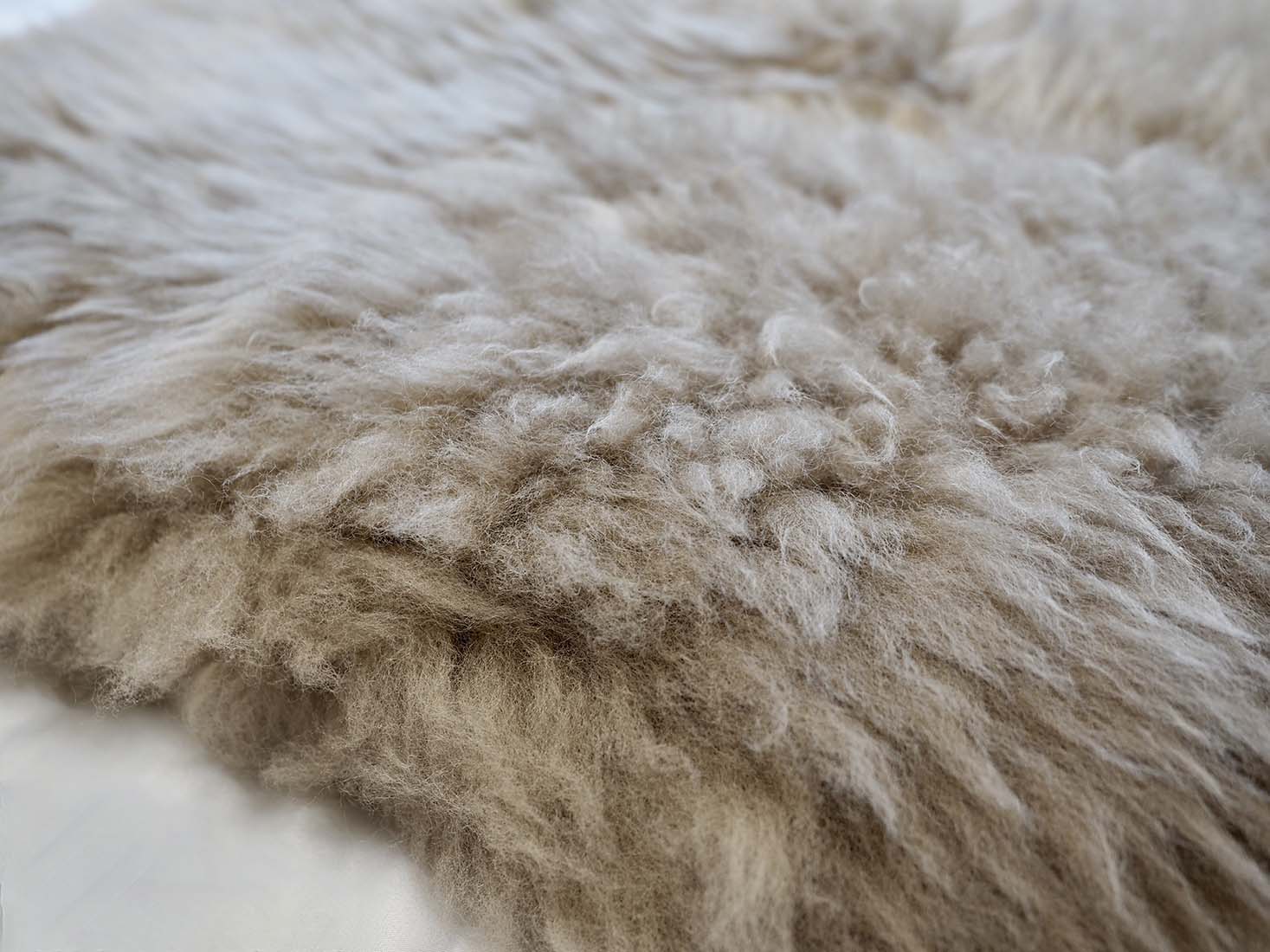Irish beige sheepskin rug

