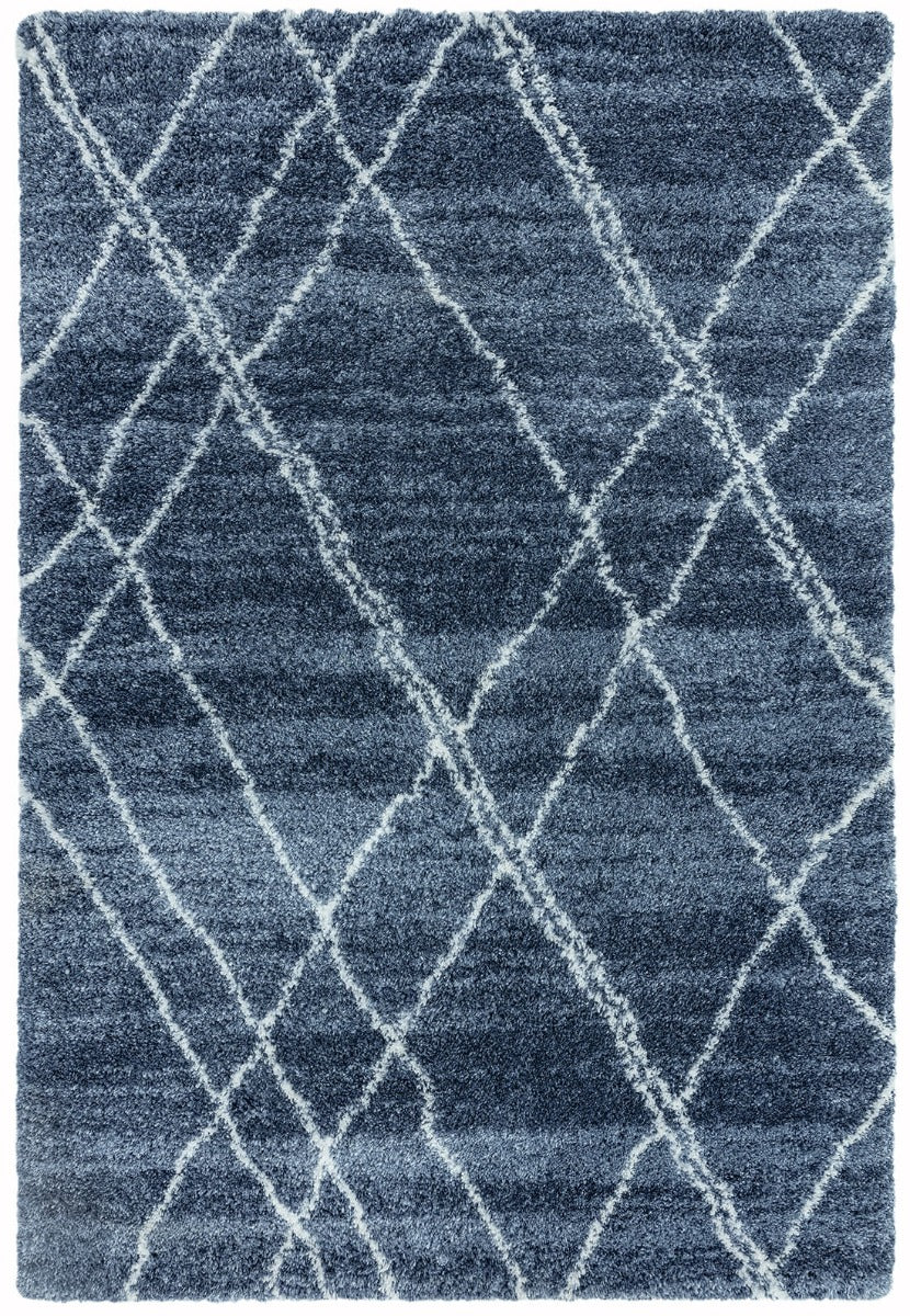 blue moroccan style rug