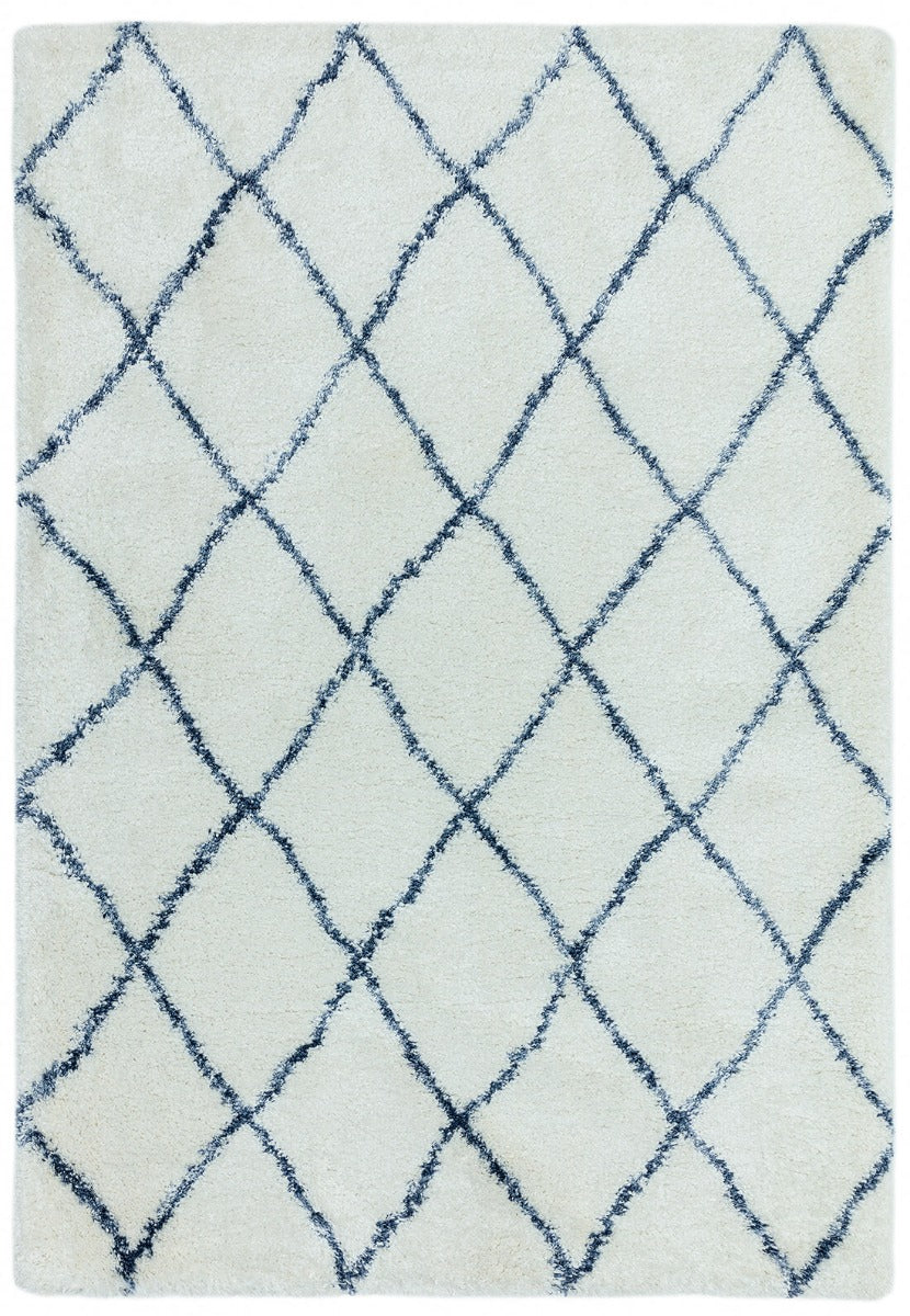 cream and blue moroccan style rug