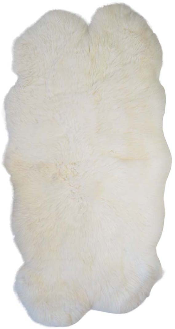 quad Irish cream sheepskin rug