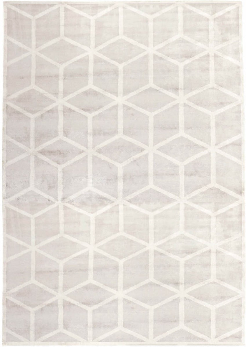 geometric area rug in grey and beige