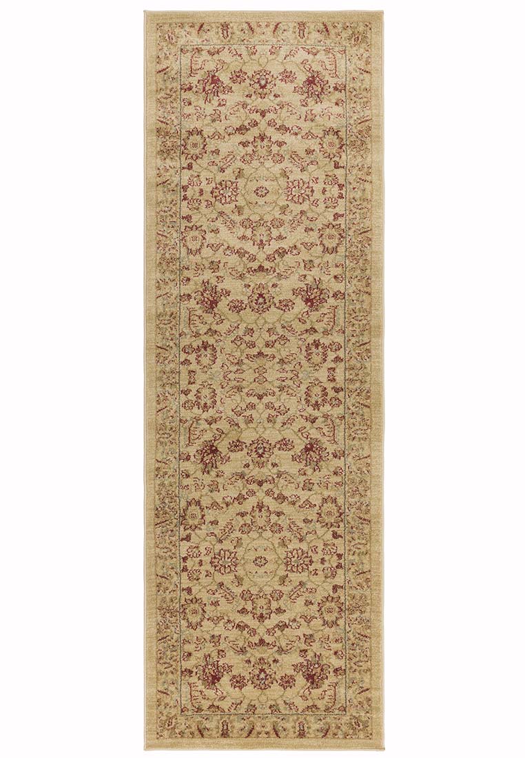 beige runner with a persian design