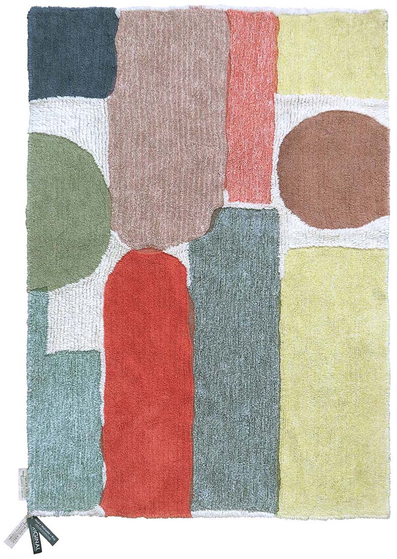 abstract artist inspired multicolour wool rug 
