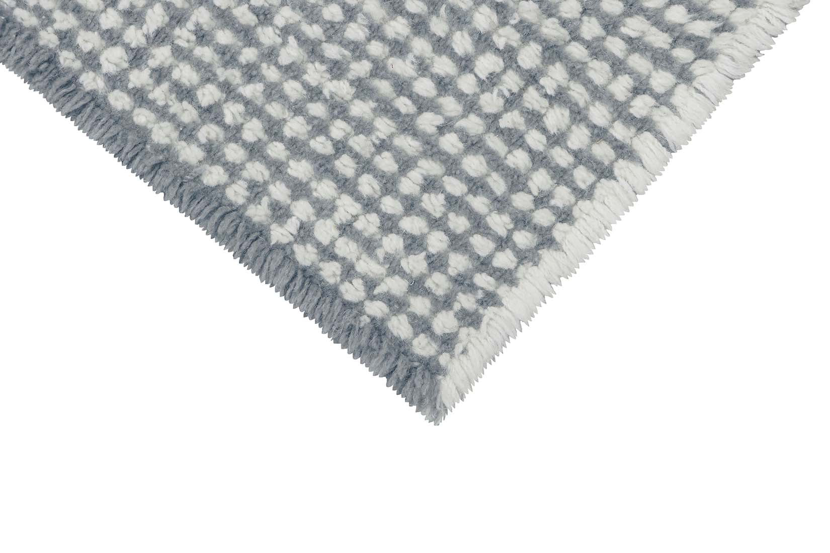 blue and cream washable wool rug
