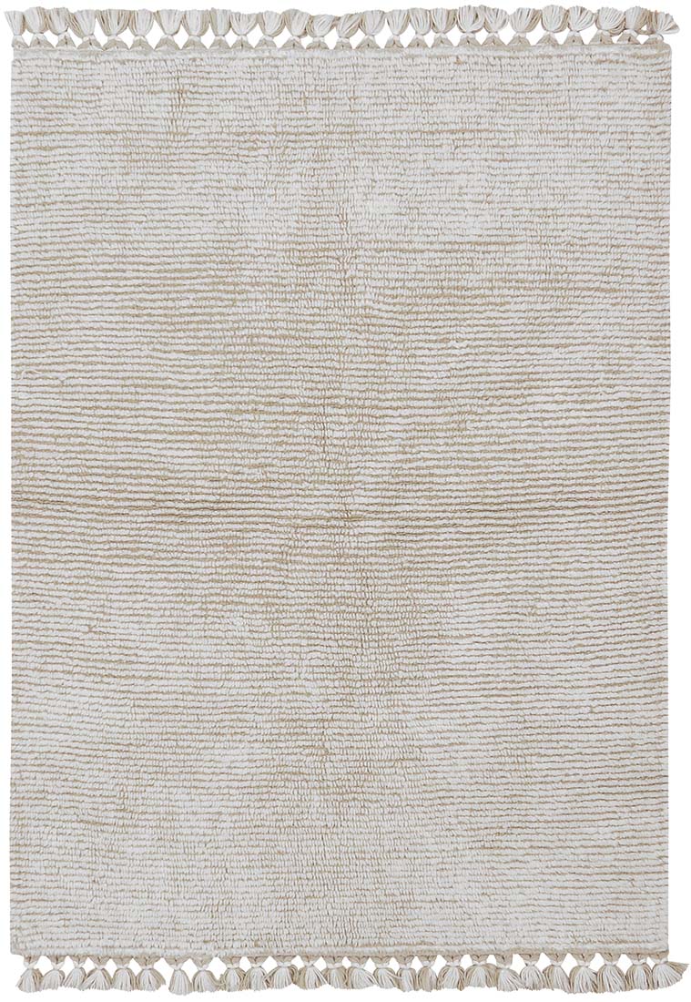 beige and cream textured wool rug
