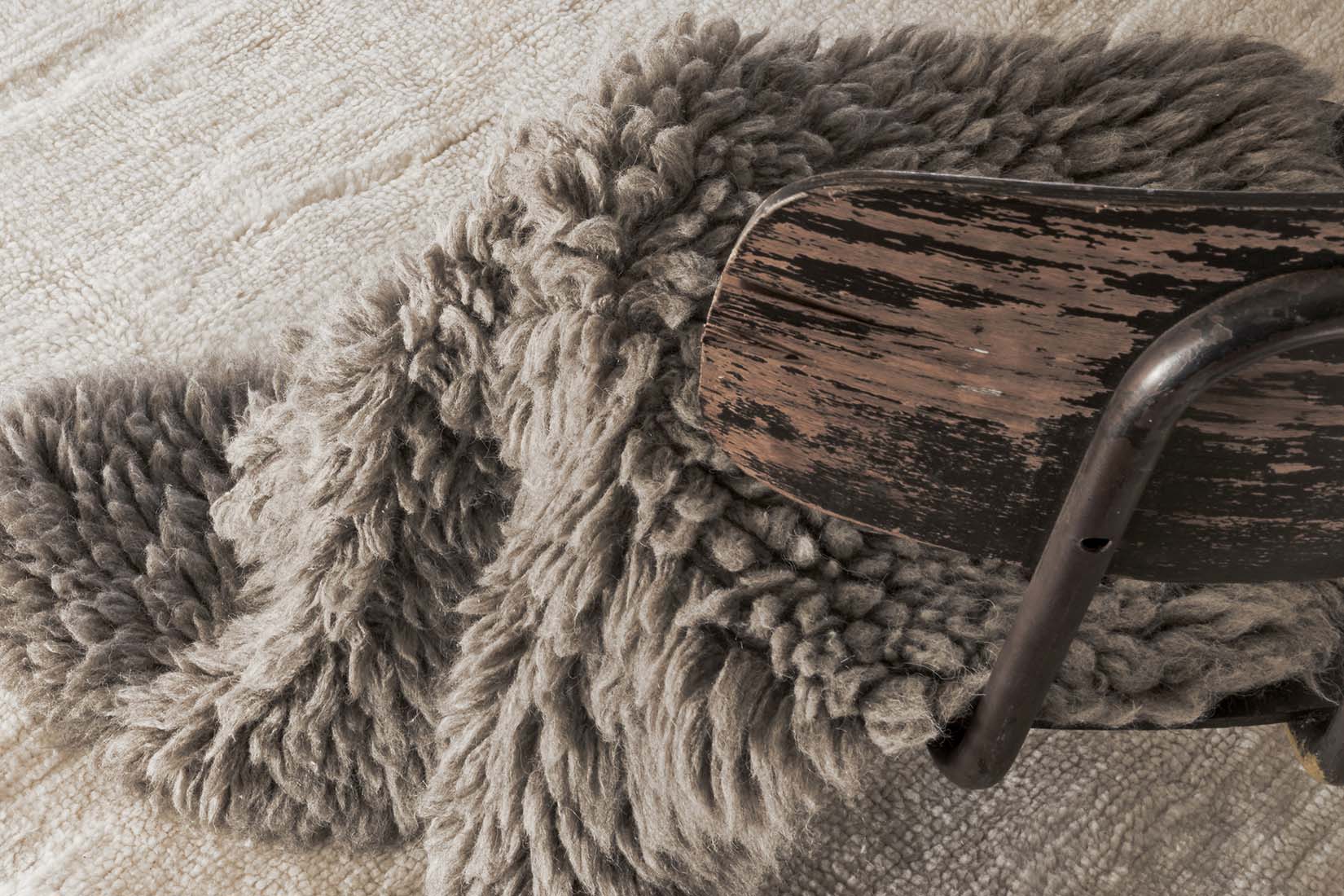 grey washable wool sheepskin rug
