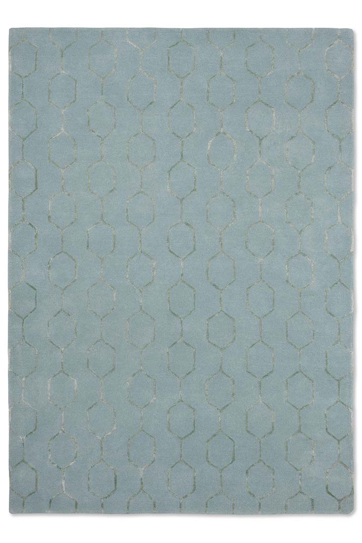 blue geometric area rug
