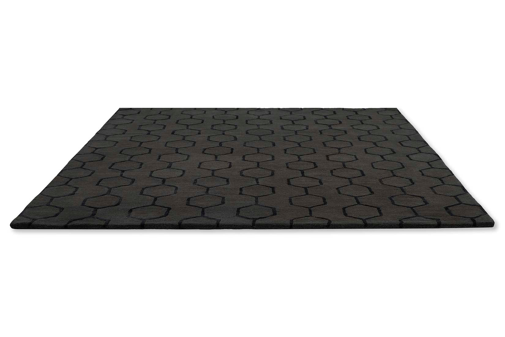 black geometric area rug
