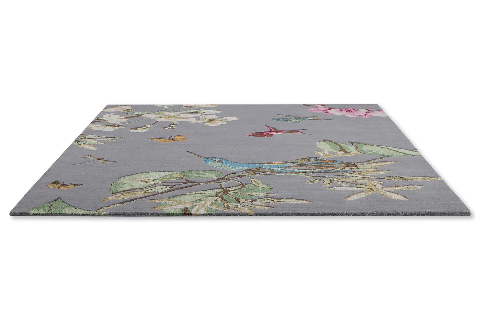 grey floral area rug
