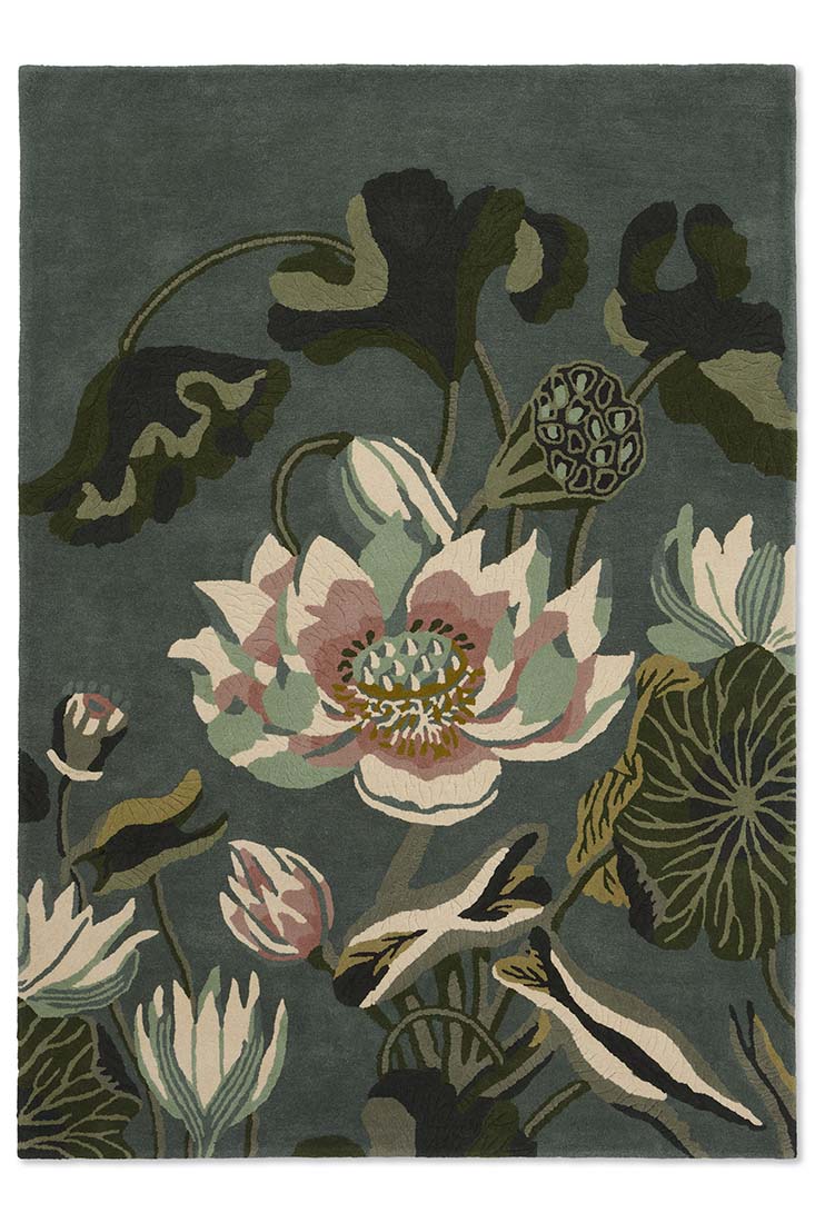 Wedgwood Waterlily Midnght Pond 038608 Rug | Wedgwood Rugs - Ireland