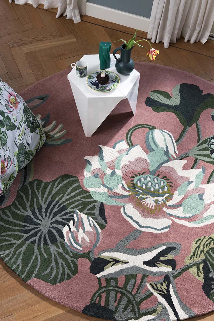 multicolour floral area rug
