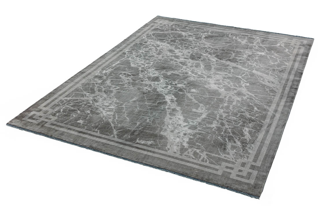 abstract silver rug